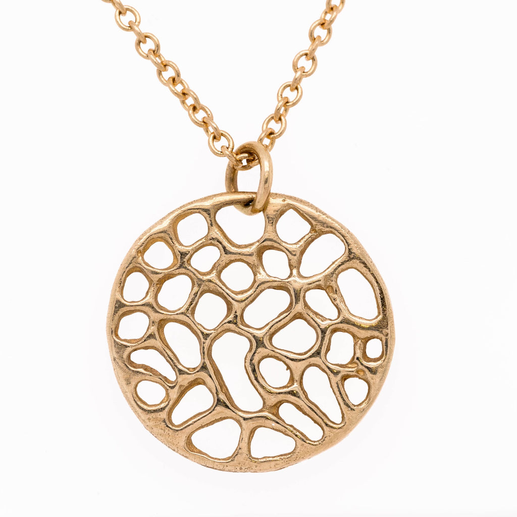 Small Sea Fan Disc Necklace