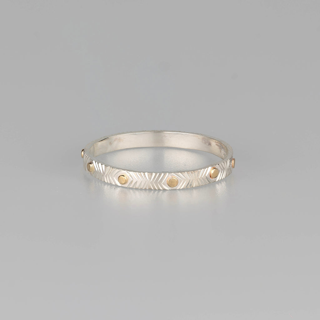 Gilded Chevron Stack Ring