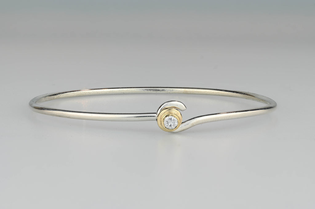 Diamond Solitaire Hook Bracelet