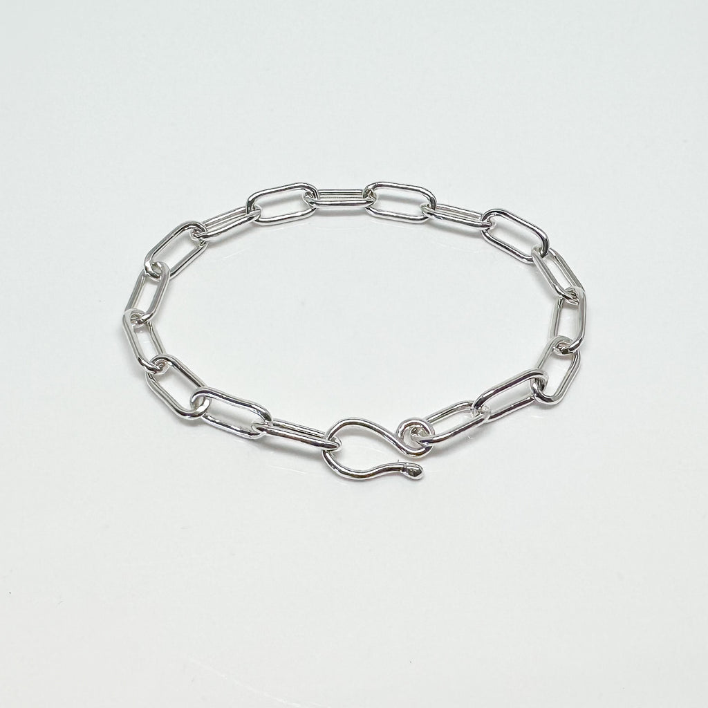 Medium Silver Paperclip Bracelet