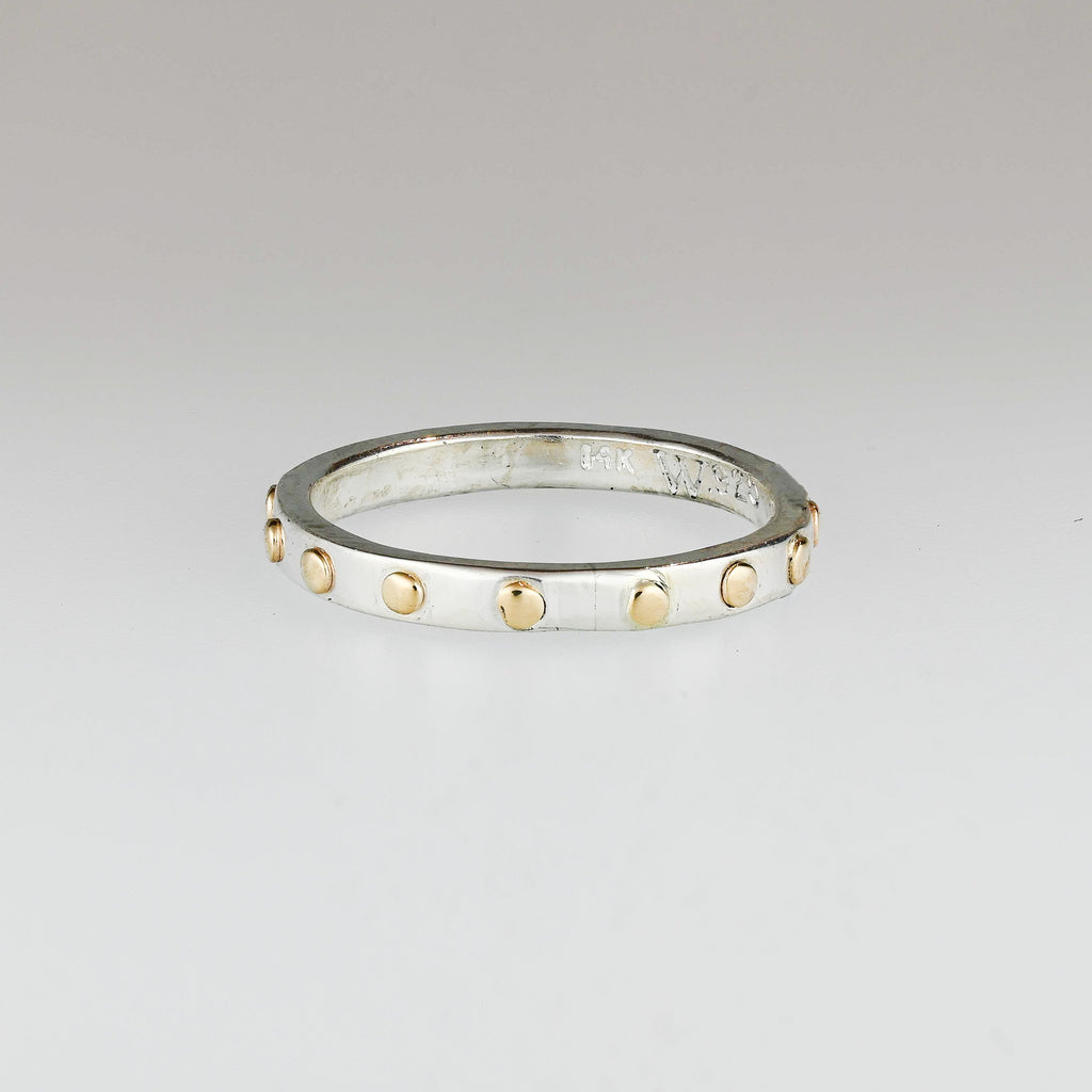 Double Dot Skinny Stack Ring