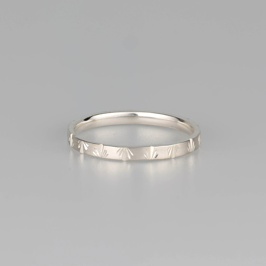 Silver Fern Stack Ring
