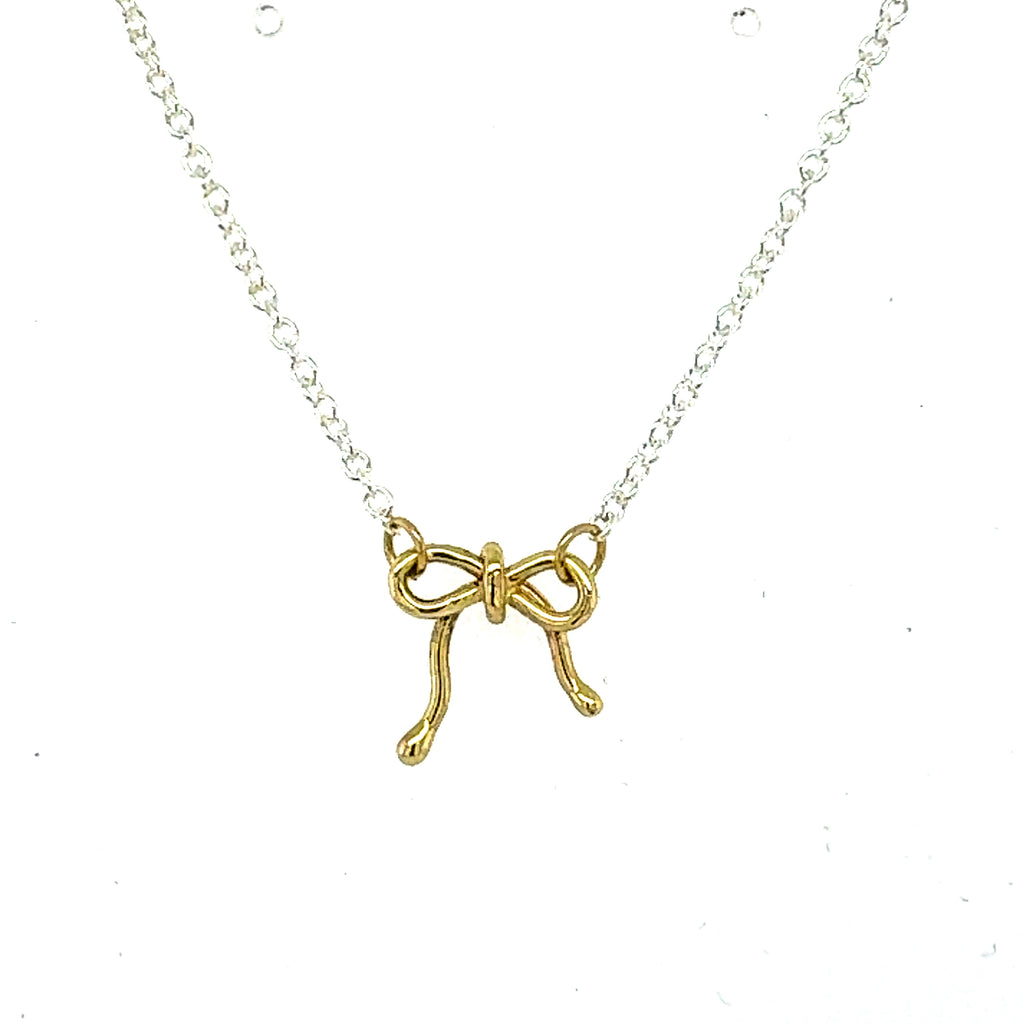 Gold Bow Necklace