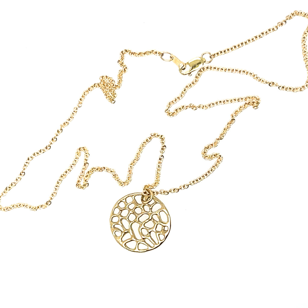 Small Sea Fan Disc Necklace