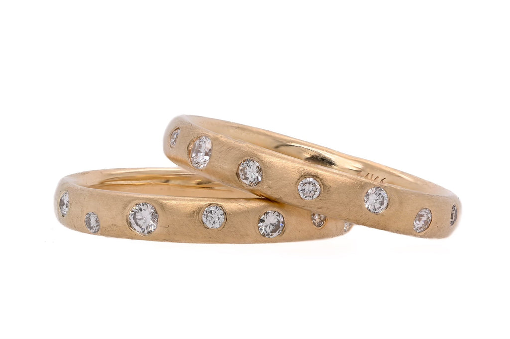 Gold Diamond Scatter Ring
