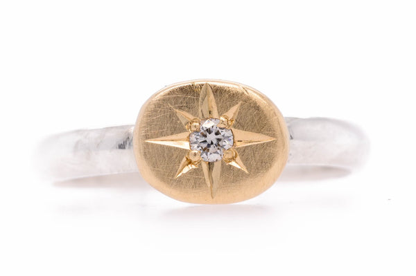 Diamond Starburst Stack Ring