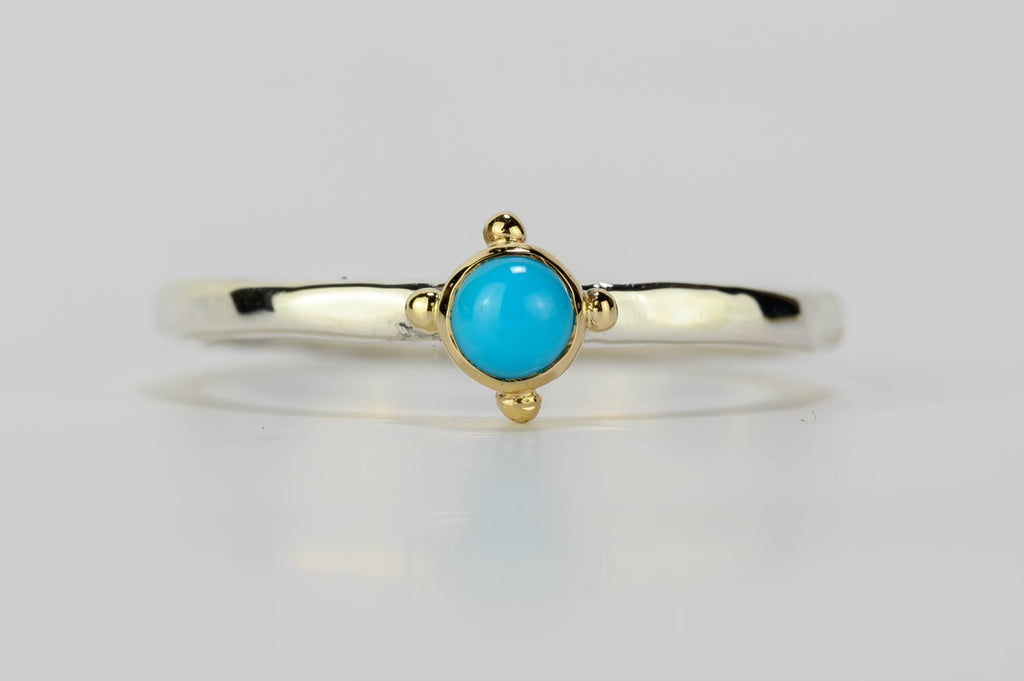 4mm Two Tone Turquoise Stack Ring