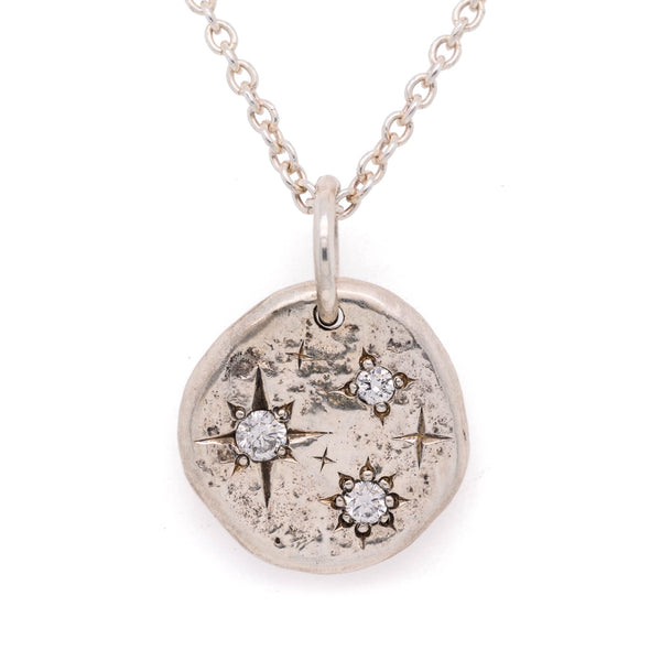Sterling Silver Starry Night Disc