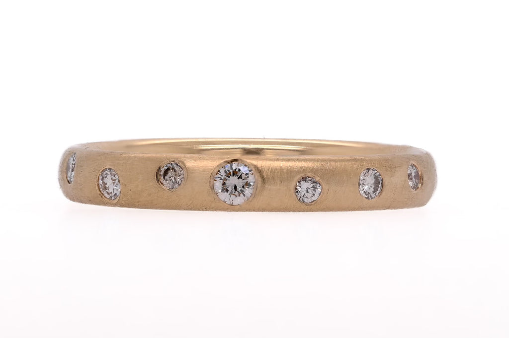 Gold Diamond Scatter Ring