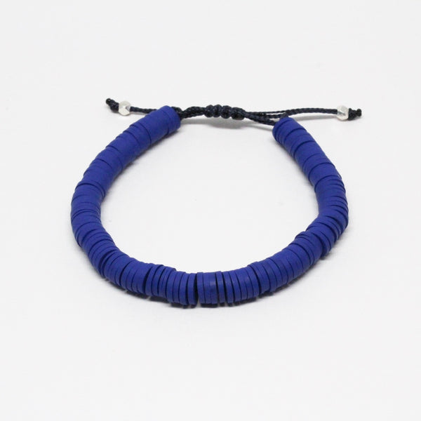Blue Adjustable Vinyl Bracelet