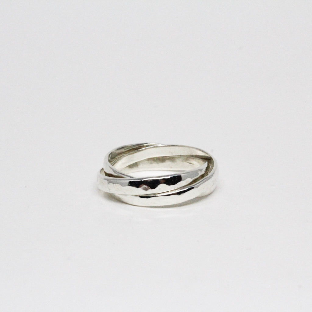 Medium Silver Trinity Rolling Rings