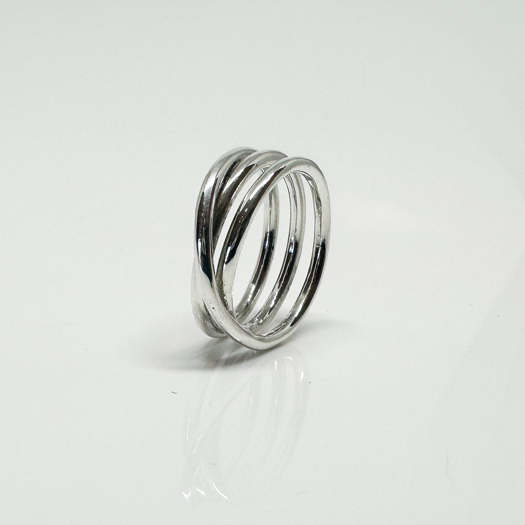 Silver Coil Infinity Ring
