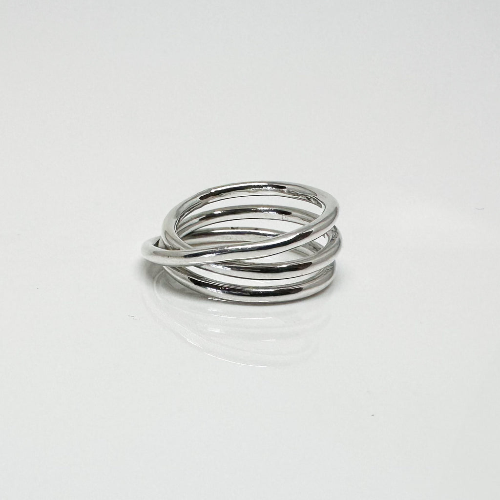 Silver Coil Infinity Ring