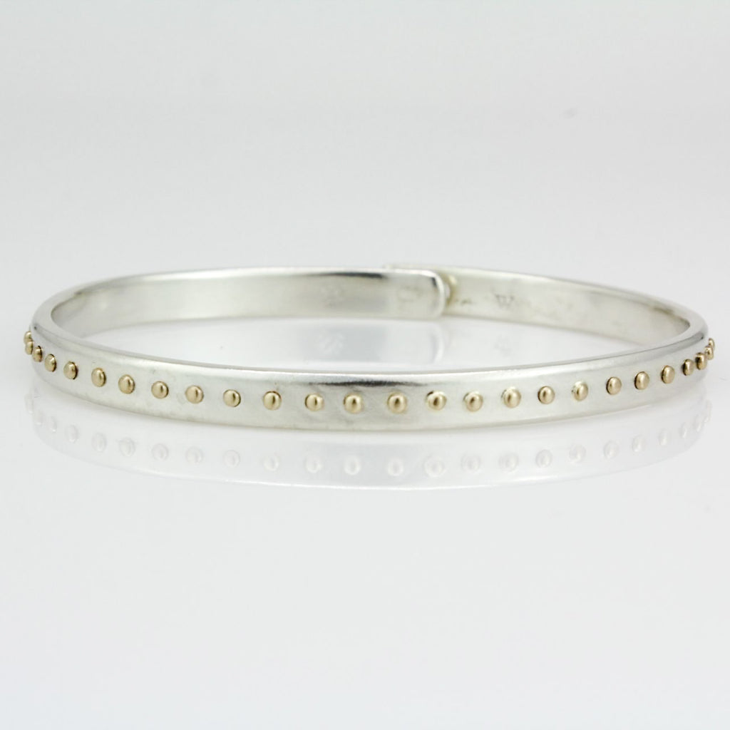 Silver and Gold Ellipses Beach Bangle