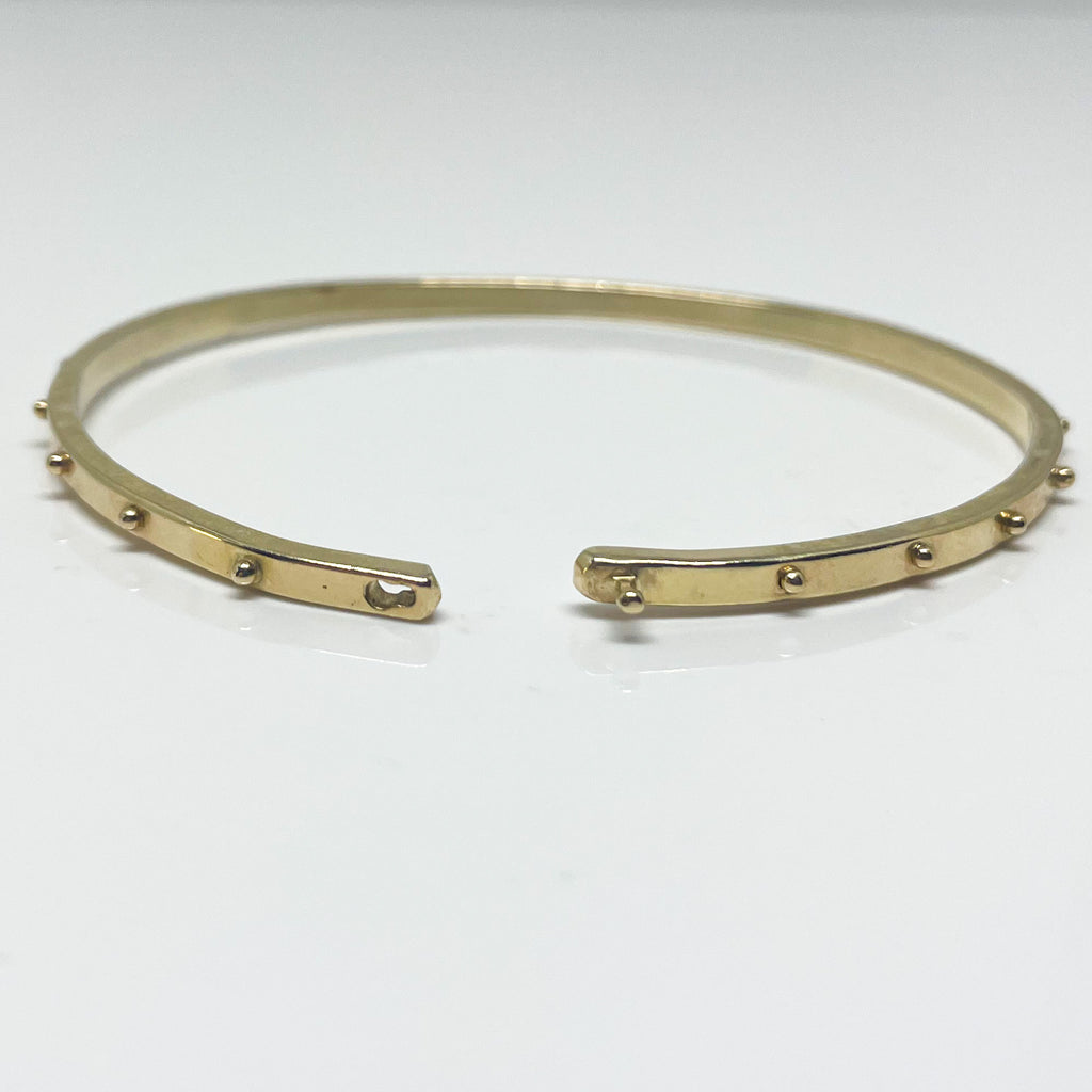 14k Gold Skinny Beach Bangle