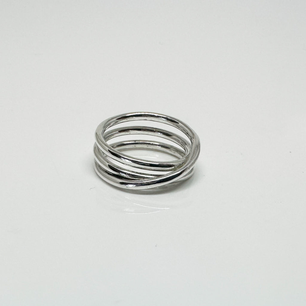 Silver Coil Infinity Ring