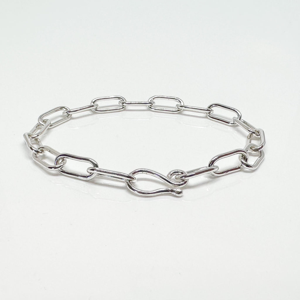 Medium Silver Paperclip Bracelet