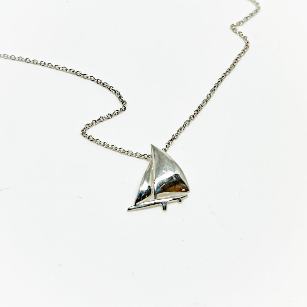 E Scow Sailboat Necklace