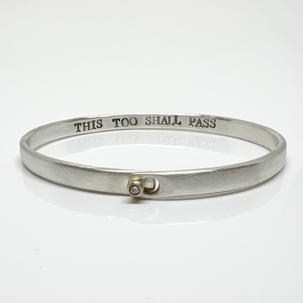 Hidden Message Beach Bangle With Diamond Accent
