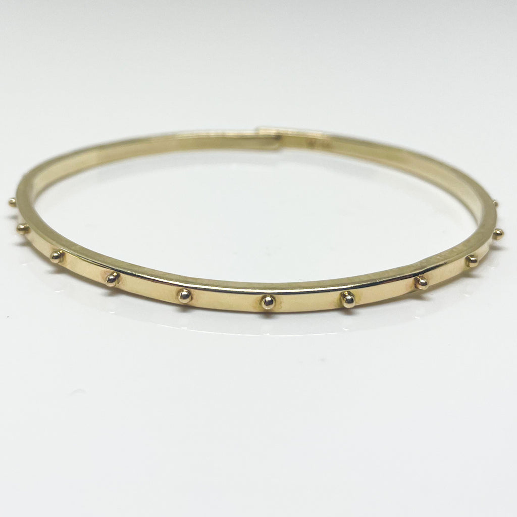 14k Gold Skinny Beach Bangle