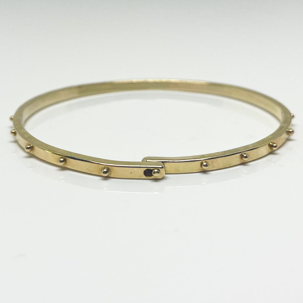 14k Gold Skinny Beach Bangle