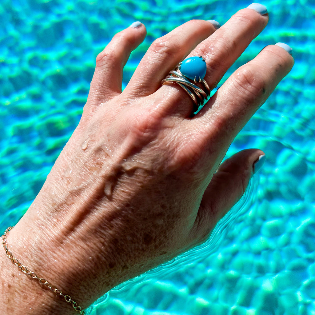 Silver Coil Infinity Ring