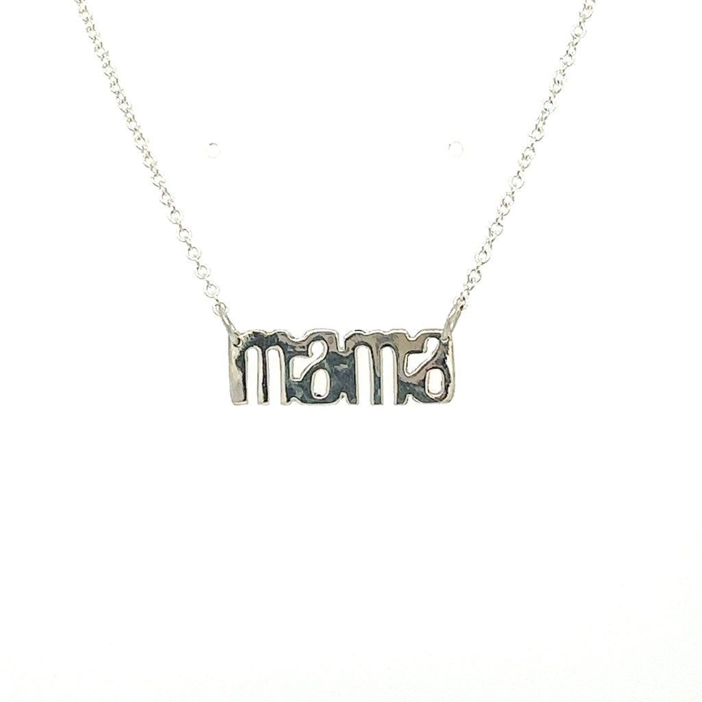 Sterling Silver Mama Pendant