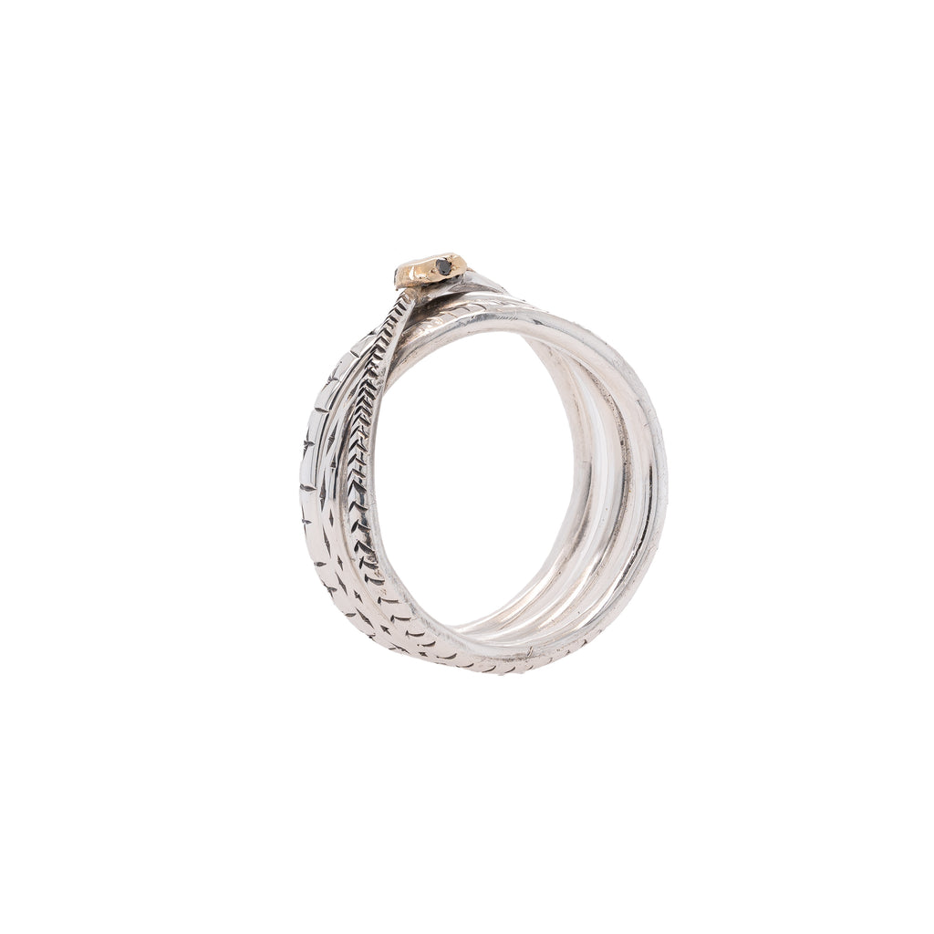 Triple Wrap Ouroboros Ring