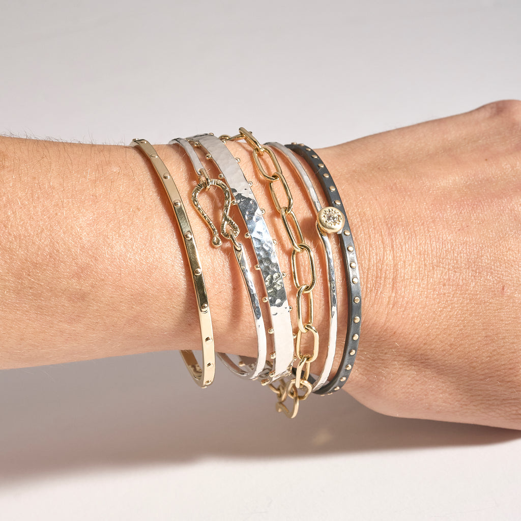14k Gold Paperclip Bracelet