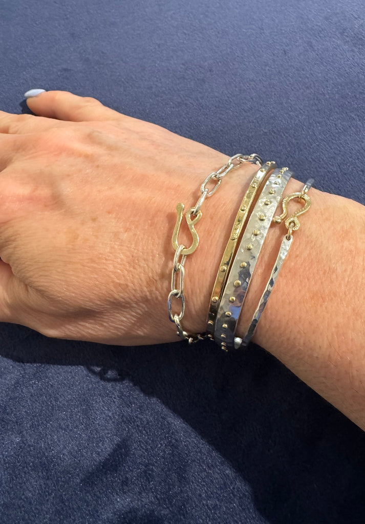 Mixed Sterling and 14k Paperclip Link
