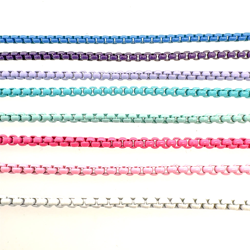 Multi Color Enamel Chain Bracelets