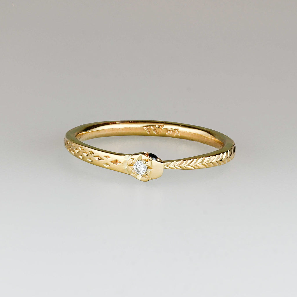 14k Snake Stack ring