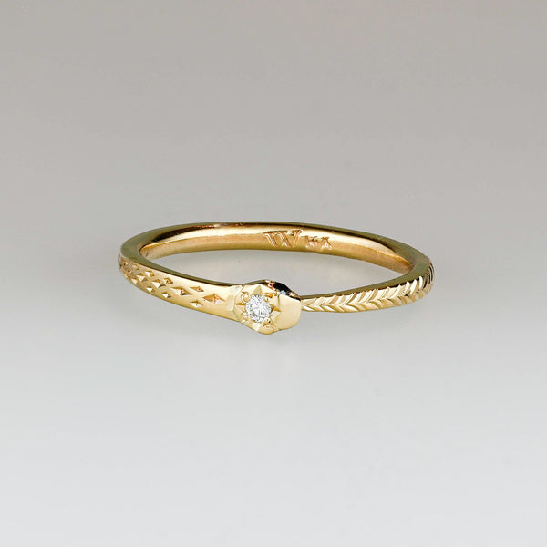 14k Snake Stack ring