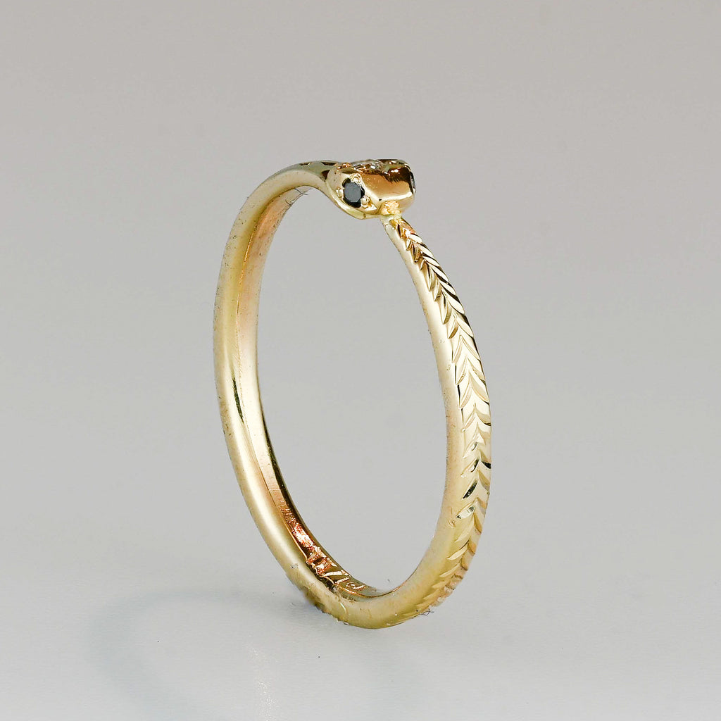 14k Snake Stack ring