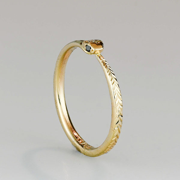 14k Snake Stack ring
