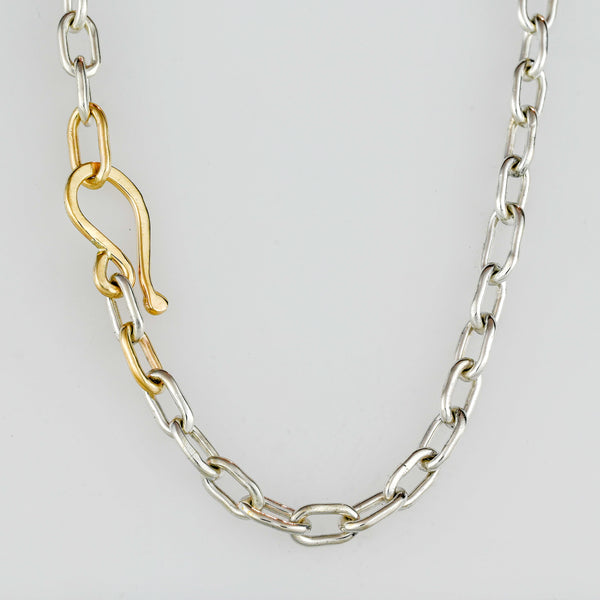 Mixed metal handmade chain
