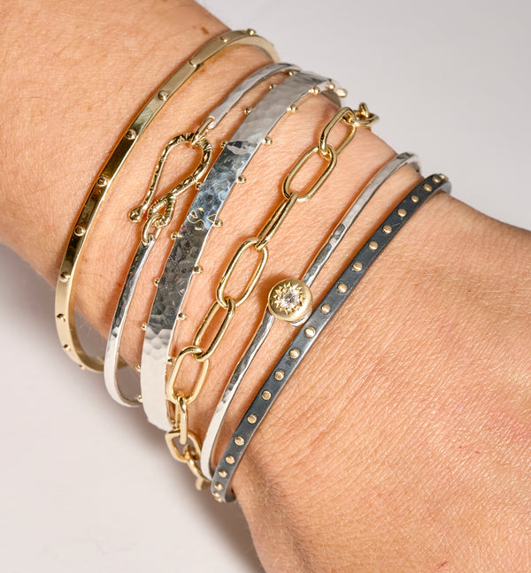 14k Gold Paperclip Bracelet