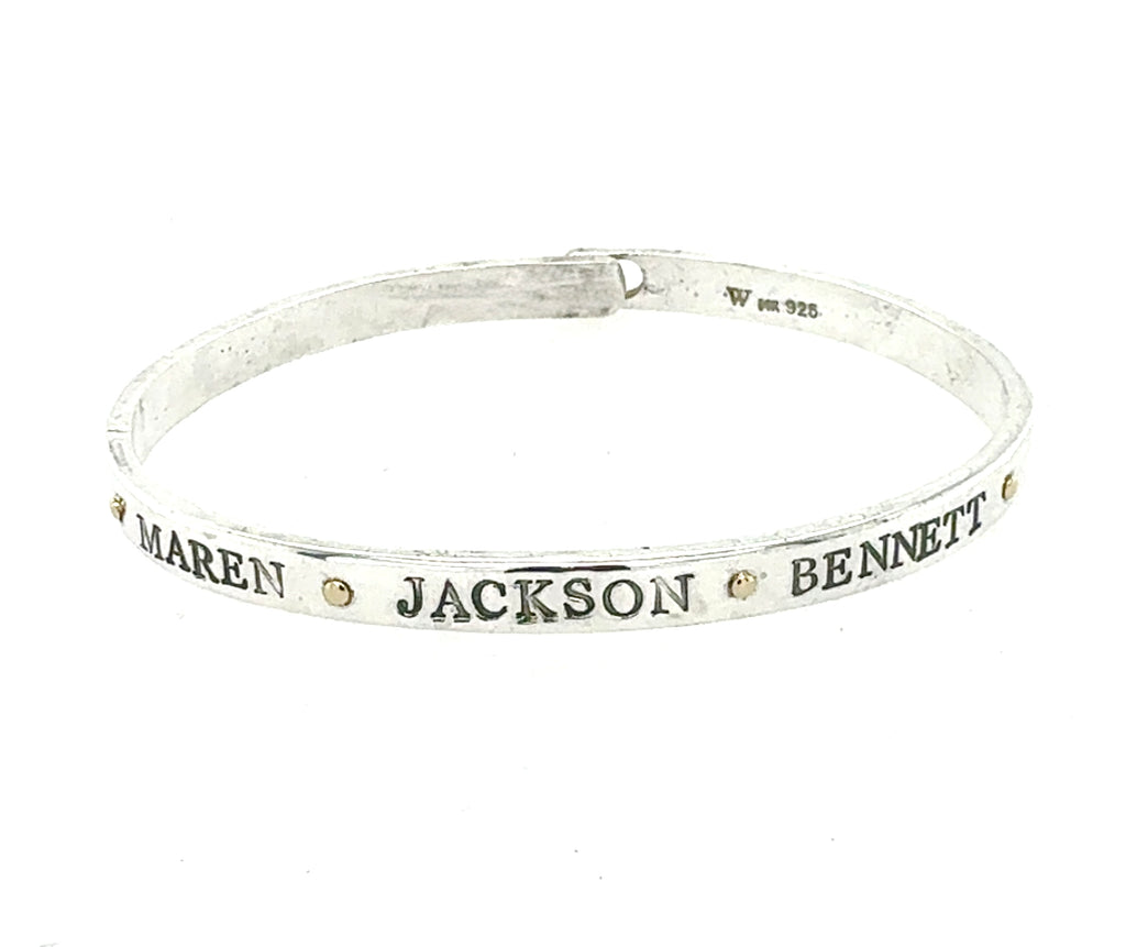 Customizable Name Bangle Bracelet