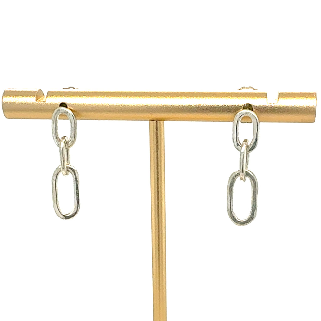 Short Paperclip Drop Earrings