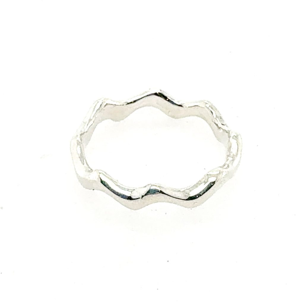 Sterling silver zig-zag ring