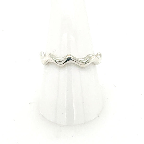 Sterling silver zig-zag ring