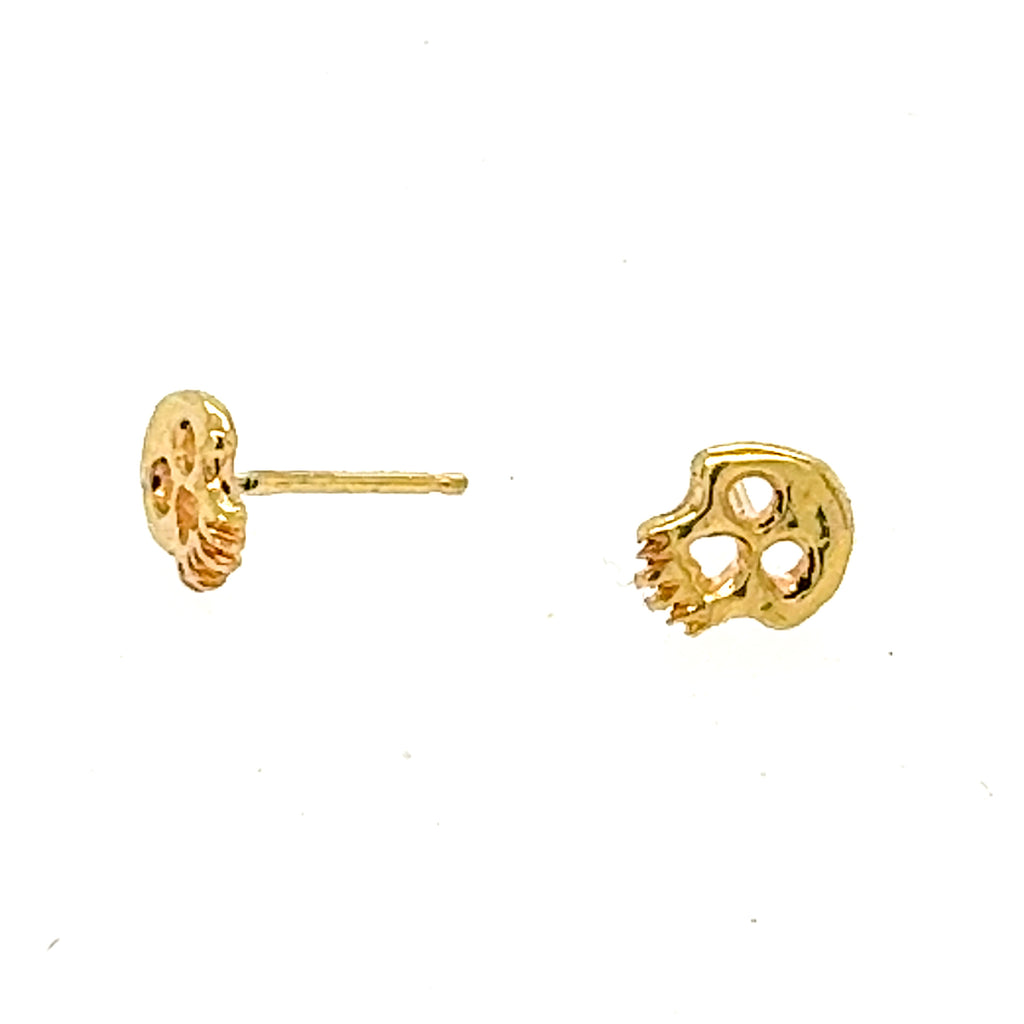 14k Skull Studs