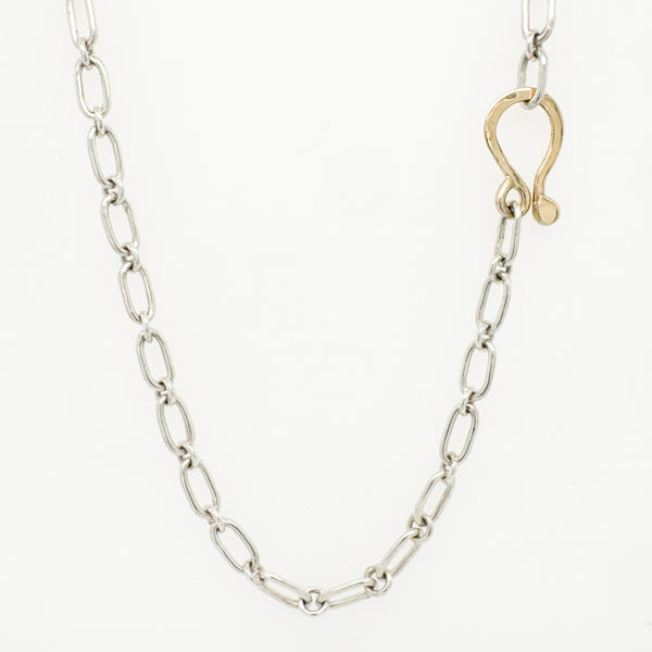Mini Handmade link chain-14k clasp
