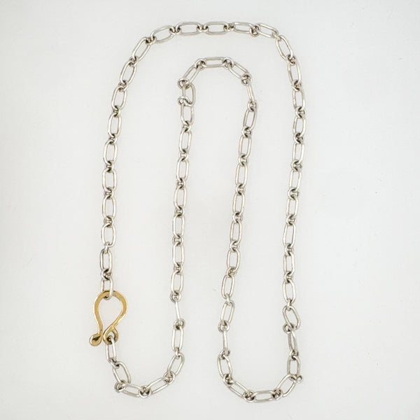 Mini Handmade link chain-14k clasp