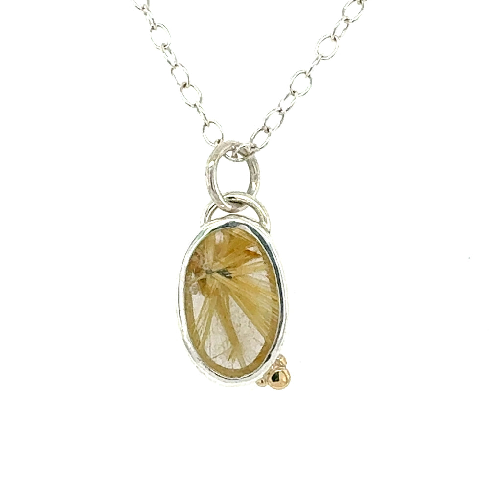 Golden Rutilated Quartz Necklace