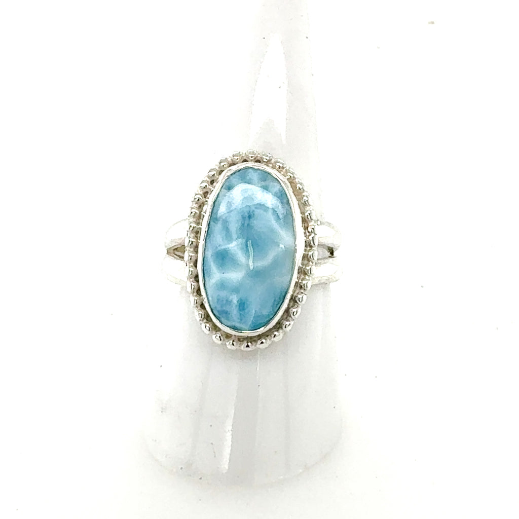 Larimar Oval Statement ring