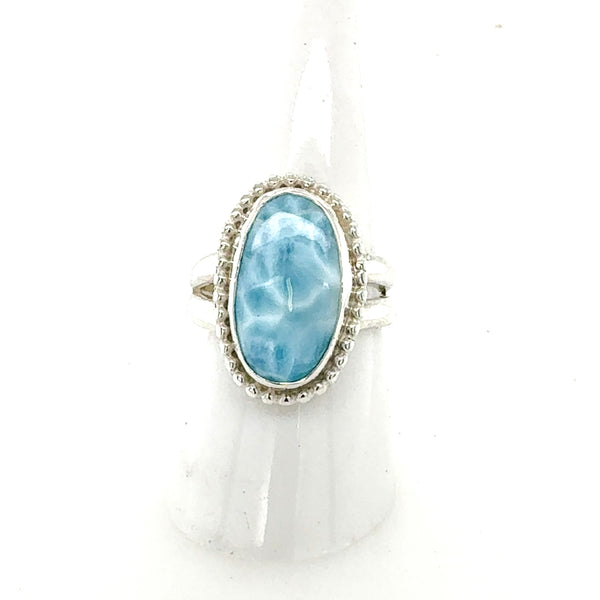 Larimar Oval Statement ring