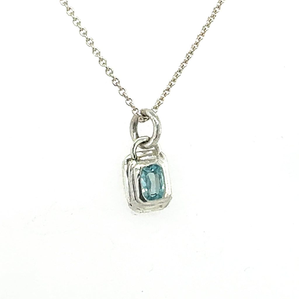 Blue Topaz Step Pendant