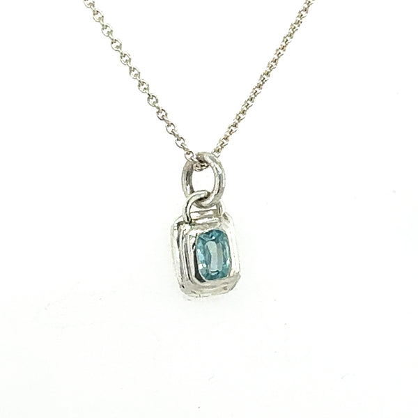 Blue Topaz Step Pendant