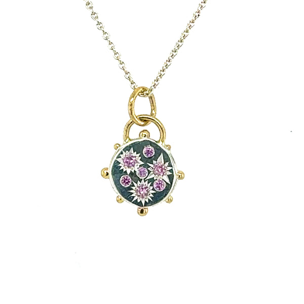 Pink Sapphire Celestial Pendant